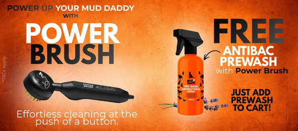 Mud Daddy® POWER+ Power Brush – Battery-Powered Cleaning Brush banner