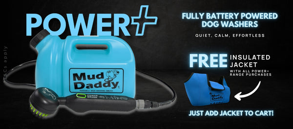 Mud Mummy® POWER+ 8L Battery Powered Dog Washer for Muddy Paws banner