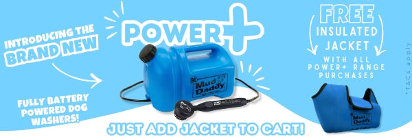 Mud Daddy® POWER+ 12L Battery Powered Dog Washer for Large Dogs banner