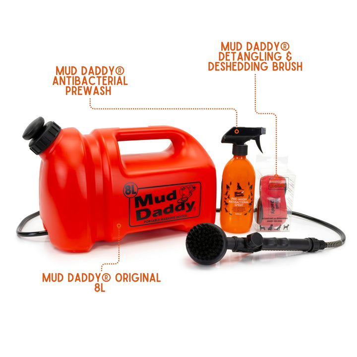 Mud Daddy® Original 8L Grooming Bundle – 3-Piece Dog Wash Kit