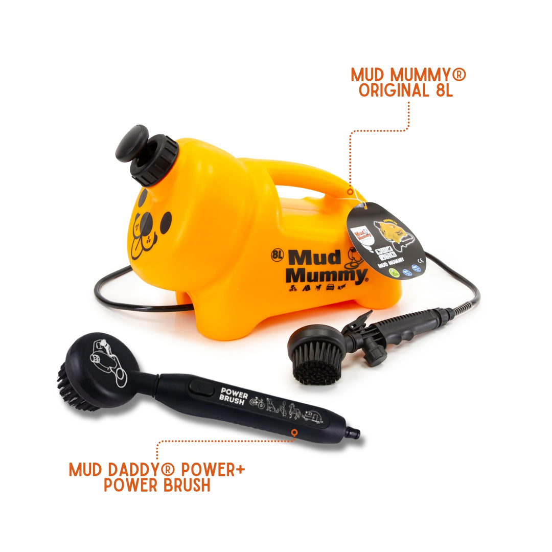 Mud Mummy® 8L Hybrid Dog Washer – Manual & Battery Brush
