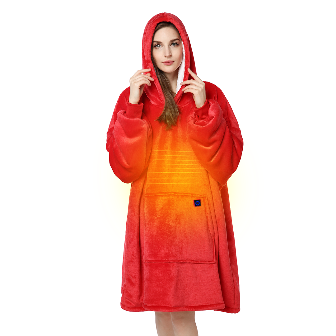 Gingerbread Heated Robe Warm Daddy® Full-Body (Front & Back) Heated Robe with Power Bank ...